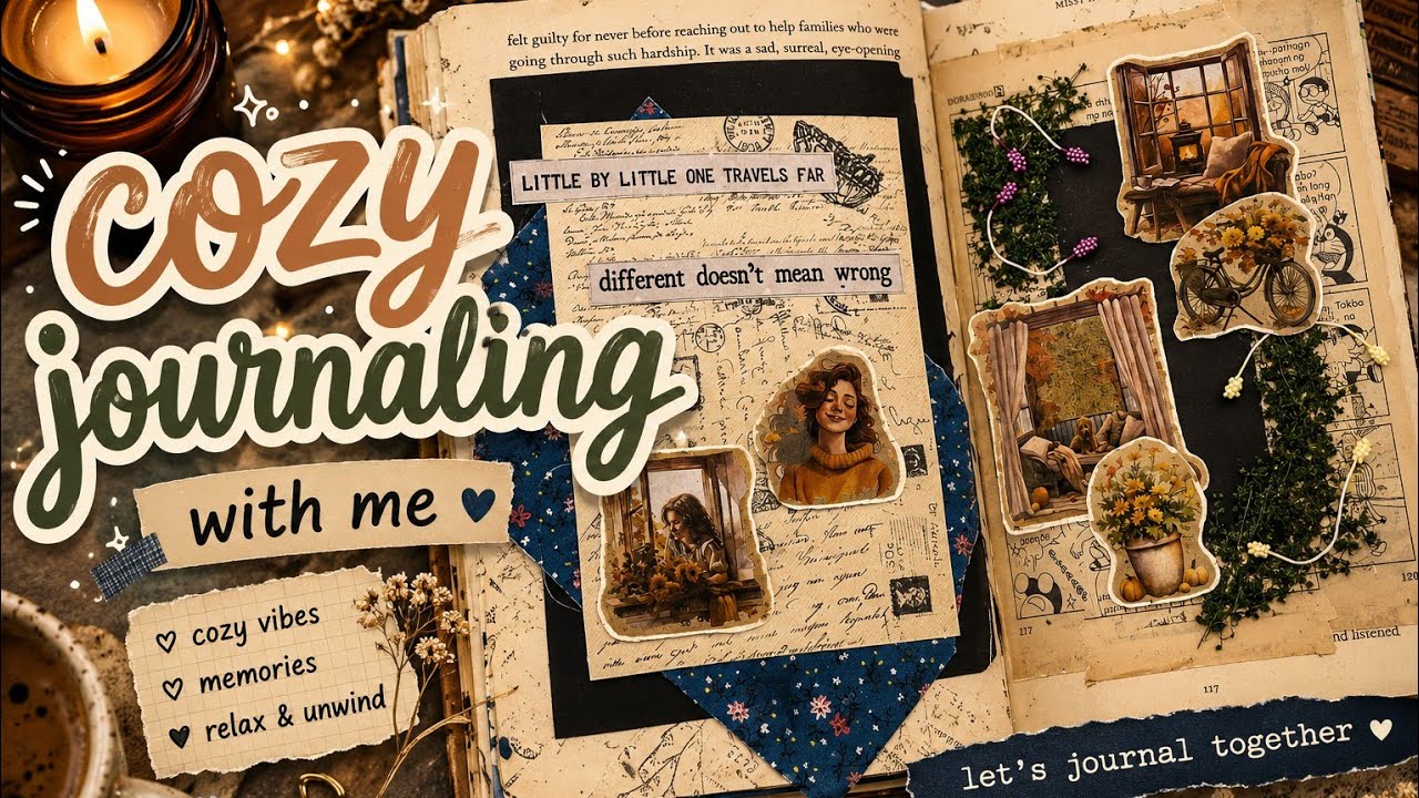 Weekly Vlog | Vintage Scrapbooking, Junk Journaling & Weekly Journal Spread
