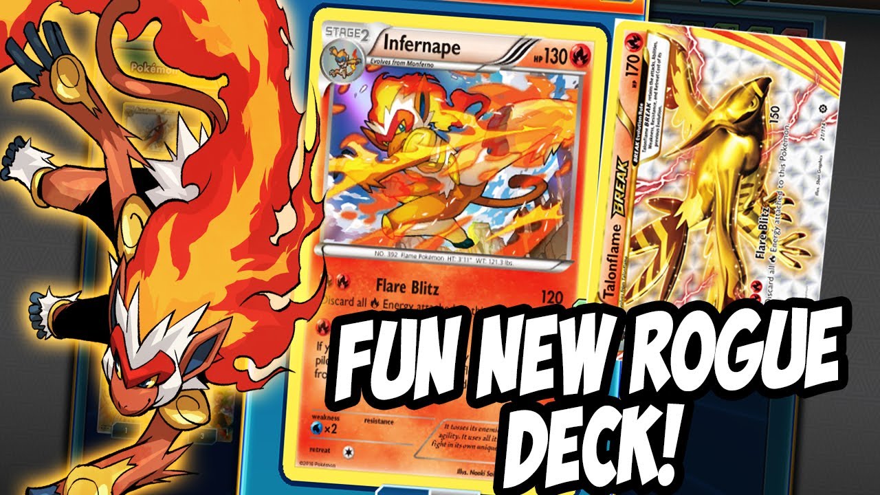 PTCGO New Fun Infernape/Talonflame Rogue Deck! Flare Blitz to victory! Pokemon TCG Online