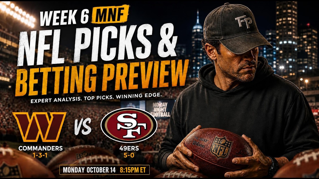Week 6 MNF Best Bets: Washington Commanders vs. 49ers Spread & Total Breakdown