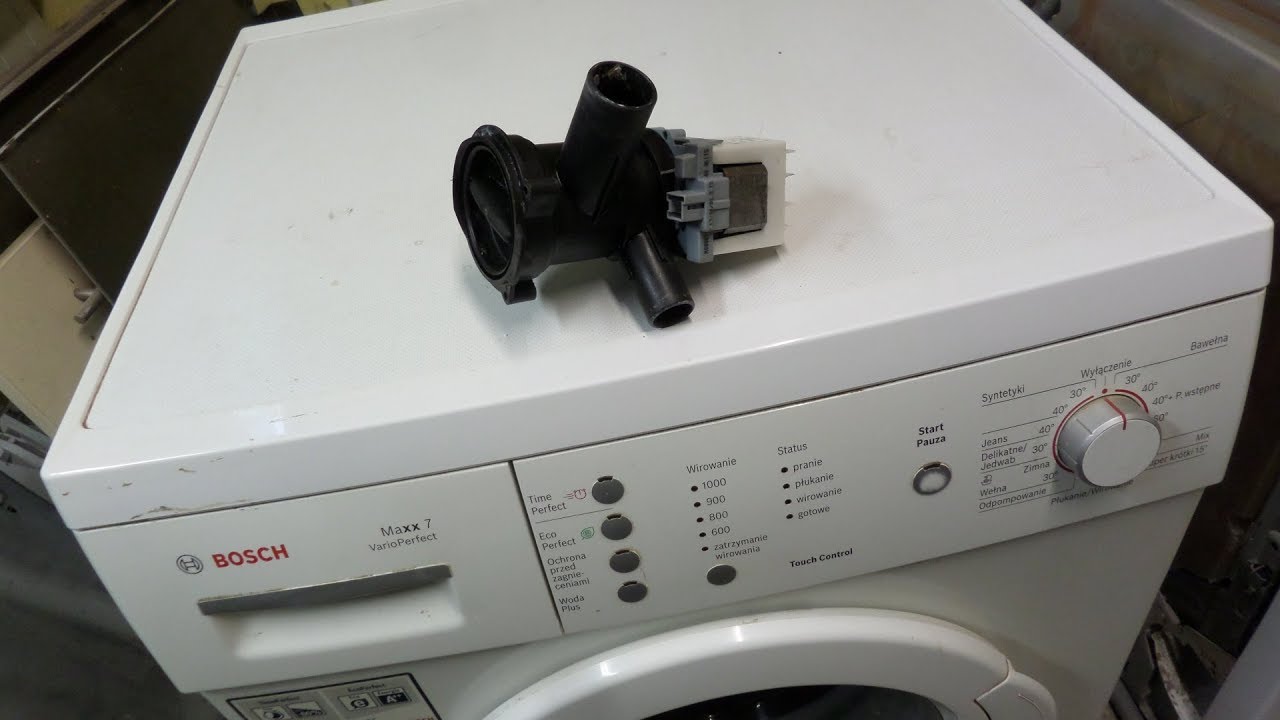 Wymiana pompy wylewającej w pralce Bosch  / Siemens  DIY