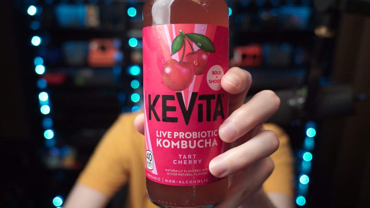 Trying the Kevita Live Probiotic Kombucha Tart Cherry drink