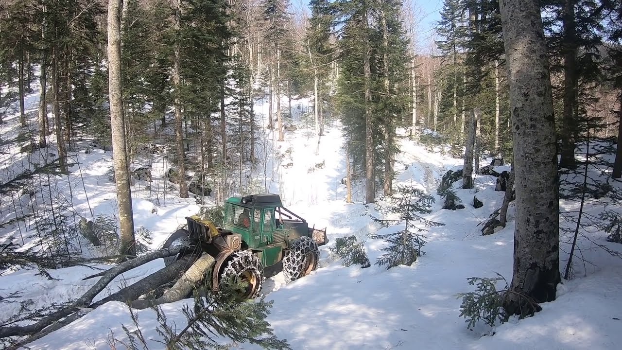 Timberjack 240C in Snow Conditions