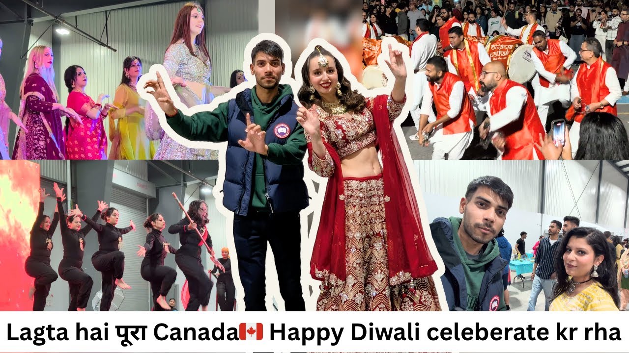 🇨🇦 Canada में पहली बार इतना बड़ा Diwali festival Event! 🇮🇳| Dhol, Drone Show | Dance