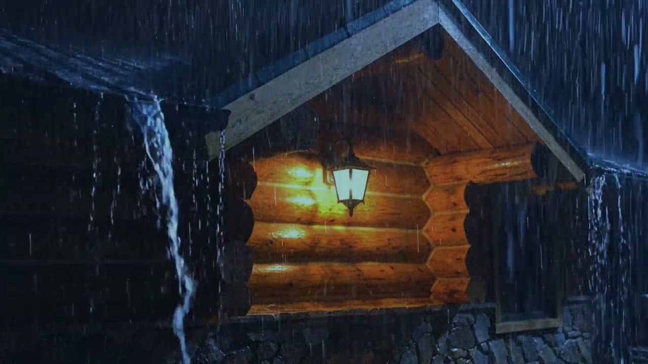 Barulho de Chuva para Dormir Rápido e Profundamente - Som de Chuva e Trovões no Telhado a Noite