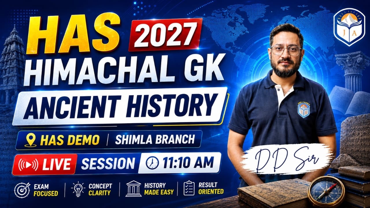 LIVE HAS Foundation Demo Class HP GK Ancient History | FREE Demo | Jokta Academy Shimla #hasdemo