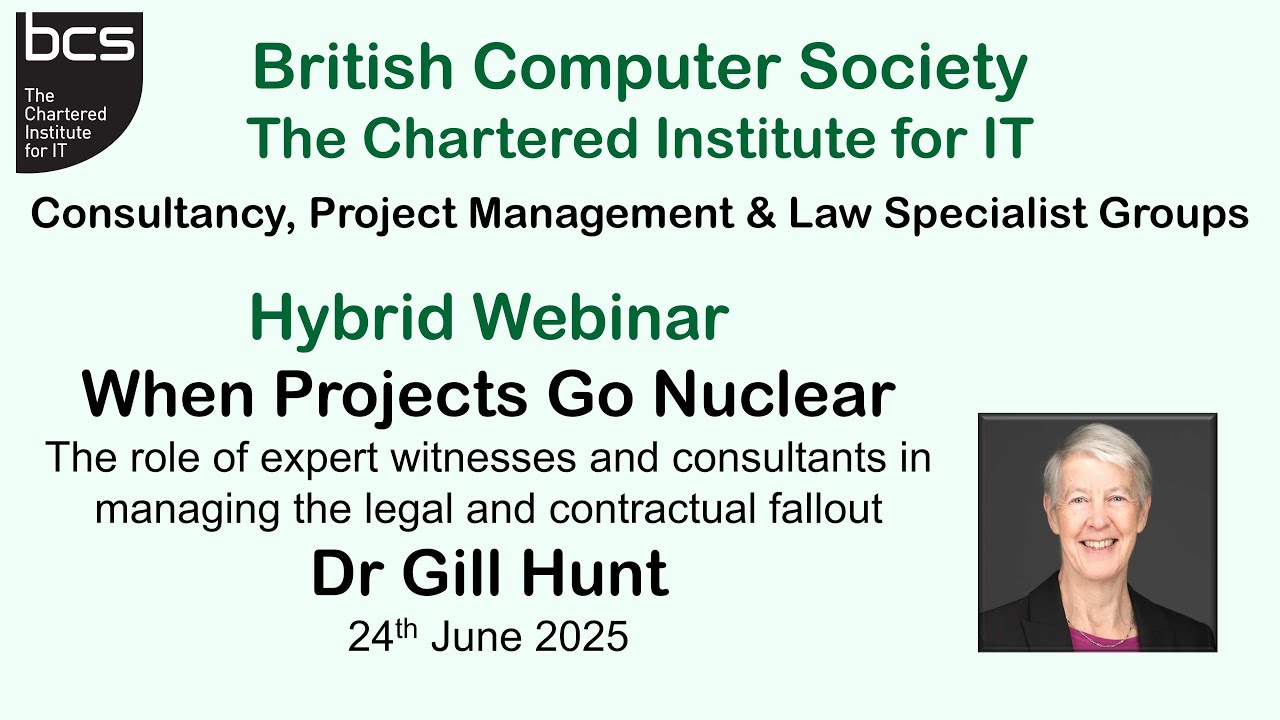 When Projects Go Nuclear: expert witnesses & consultants managing legal & contractual fallout