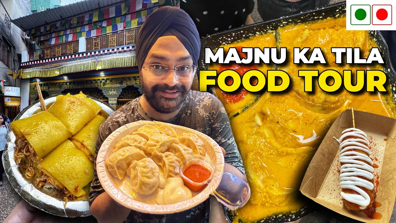 Majnu Ka Tila Food Delhi | Laphing, Momos & Tibetan Street Snacks Food Tour in Delhi