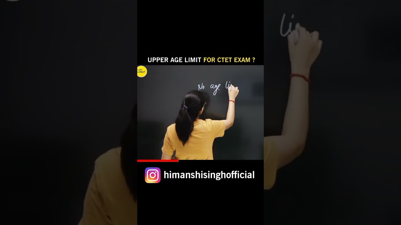 Upper Age Limit For CTET Exam #himanshisingh #shorts #short