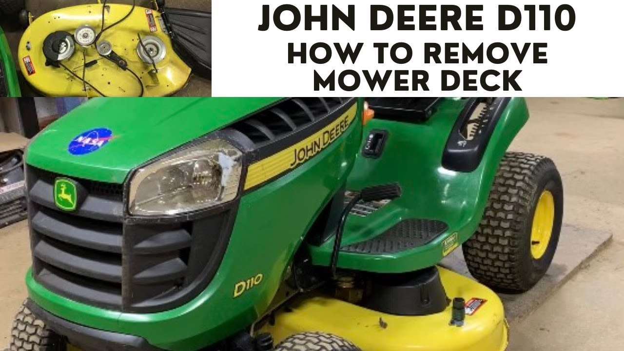 How to Remove Mower Deck John Deere D110, E110 Lawn Tractor