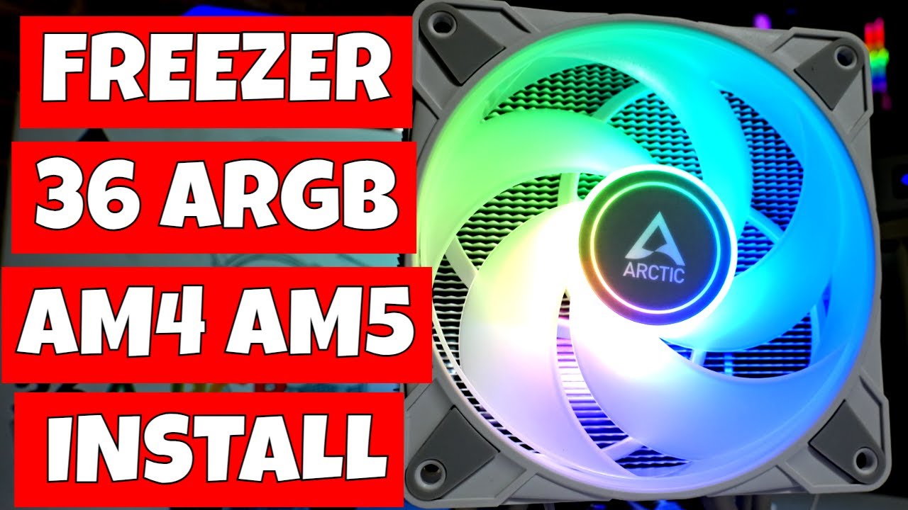 Как установить кулер для процессора Arctic Freezer 36 ARGB на сокеты AMD AM4 AM5 Ryzen