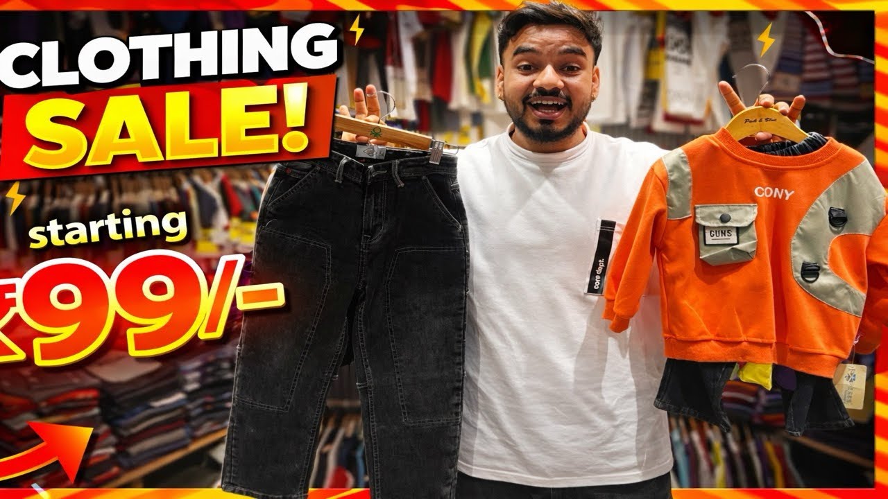 ₹99💥 100% Original BRANDED CLOTHES IN CHEAP PRICE MUMBAI, Export Surplus Garments Shirts Summer Sale