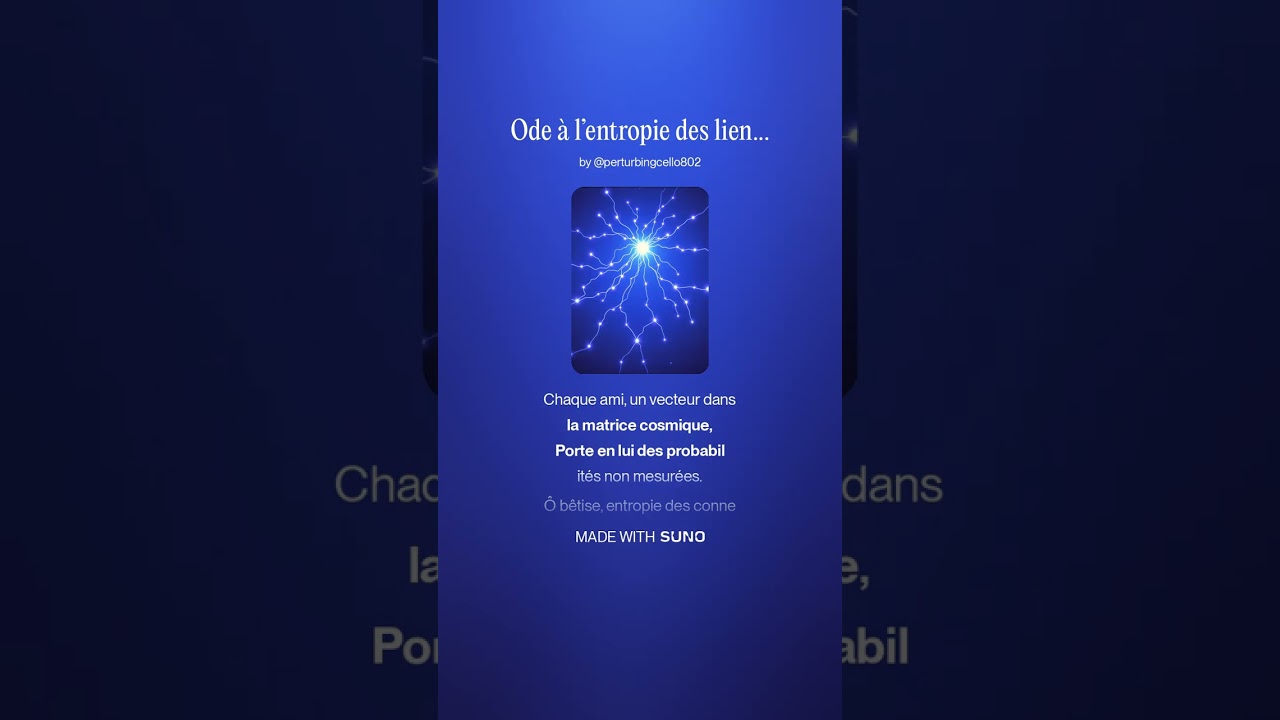 Ode &agrave; l&rsquo;entropie des liens humains disco top