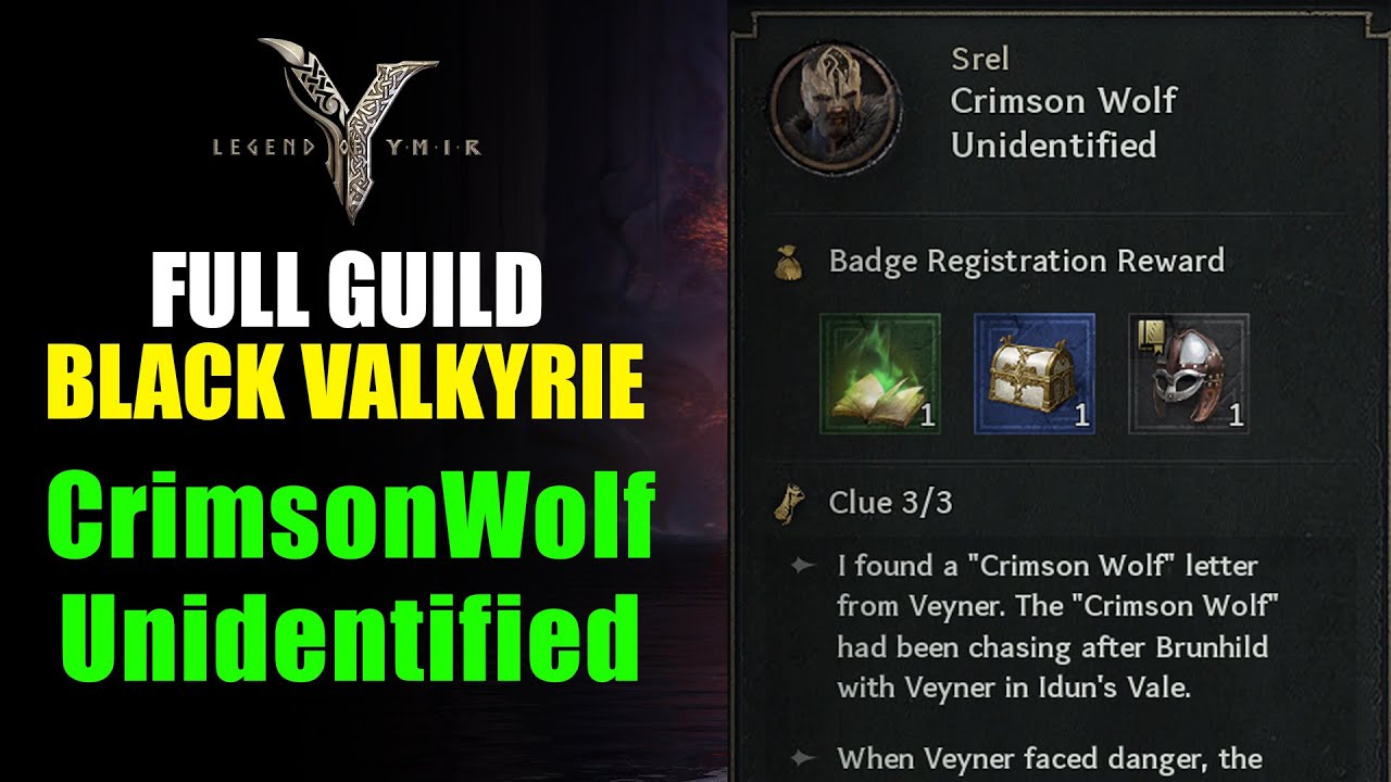 Legend of Ymir: Black Valkyrie Guide &ndash; Crimson Wolf Unidentified !
