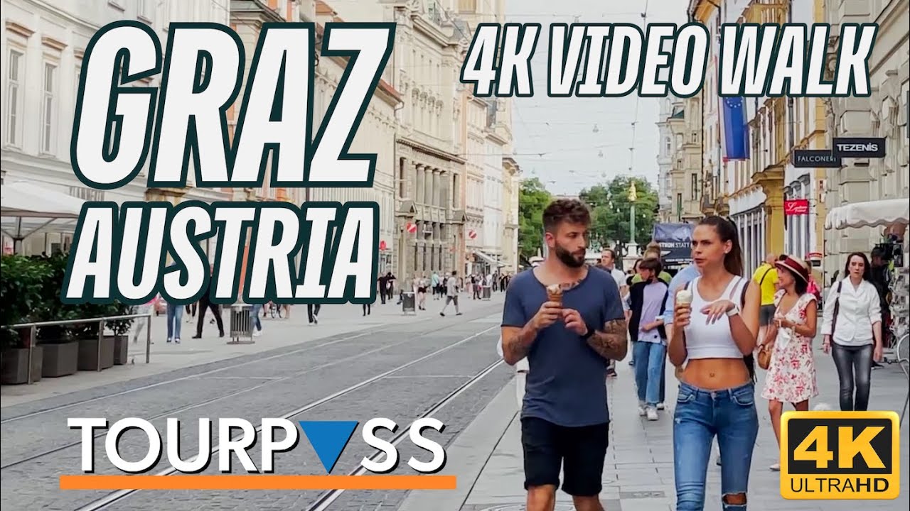 Graz, Austria Old Town Walking Tour / Altstadt Walk 【4K】 Ultra HD Travel and Virtual Treadmill Video