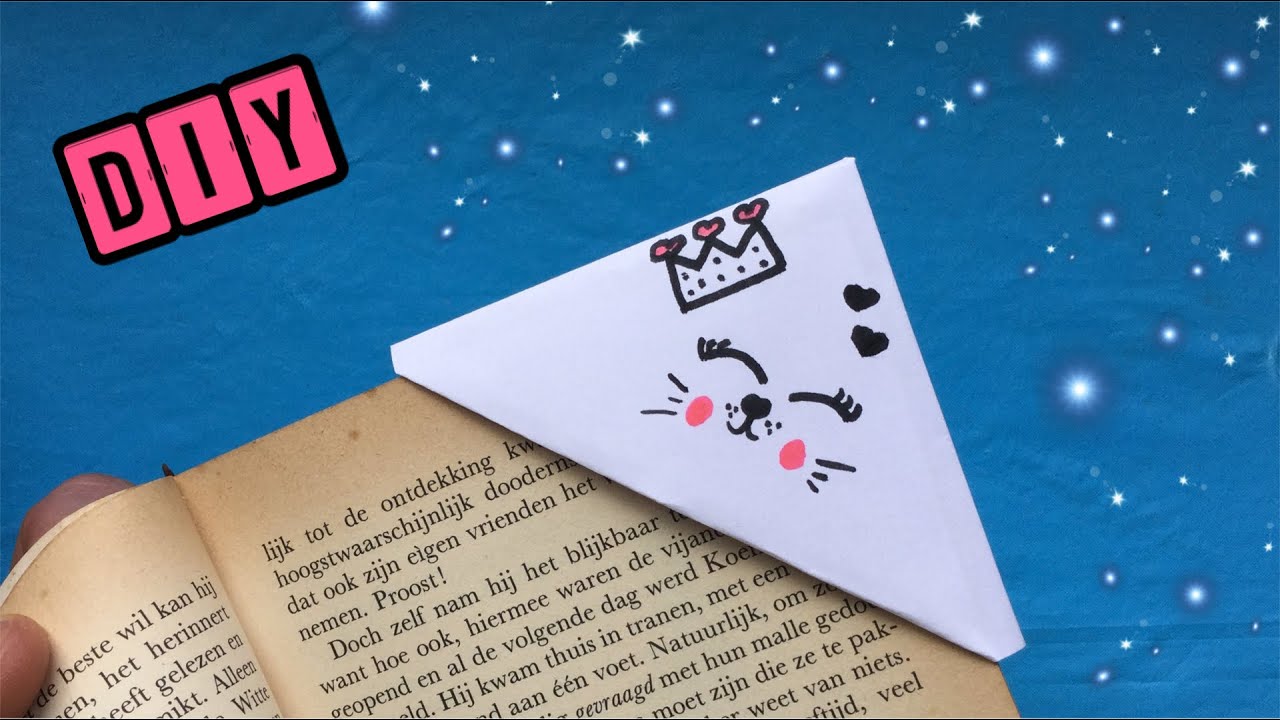 🌸 DIY: SEGNALIBRI FAI DA TE : CARINO GATTO 🌸 COME FARE UN SEGNALIBRO  🌸 LAVORETTI ORIGAMI FACILI