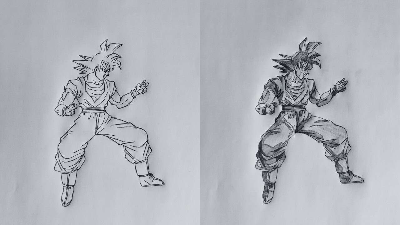 How to Draw Son Goku | Step by Step Dragon Ball Z Drawing Tutorial