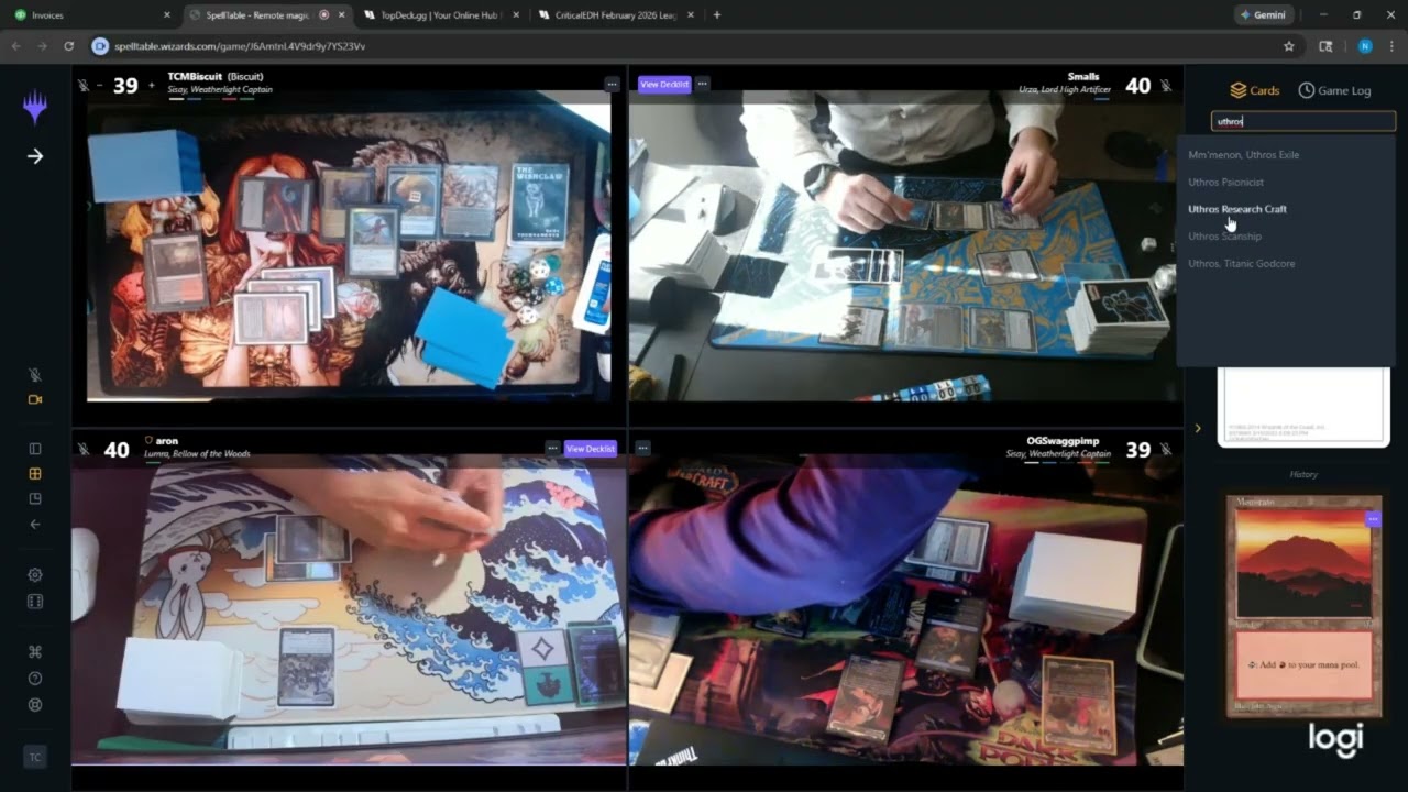 Chowder vs Urza vs Sisay vs Lumra