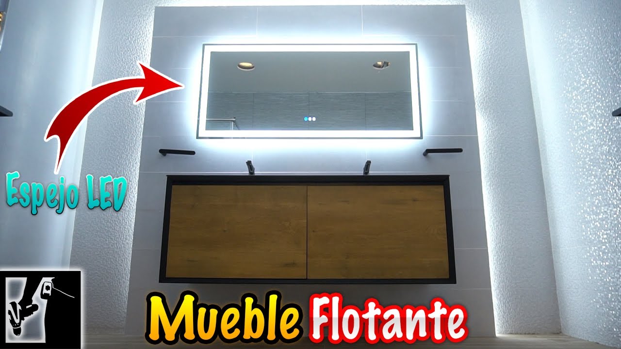 👌 Cómo Instalar lavamanos FLOTANTE y espejo LED || Instalaciones || Los Bestauradores