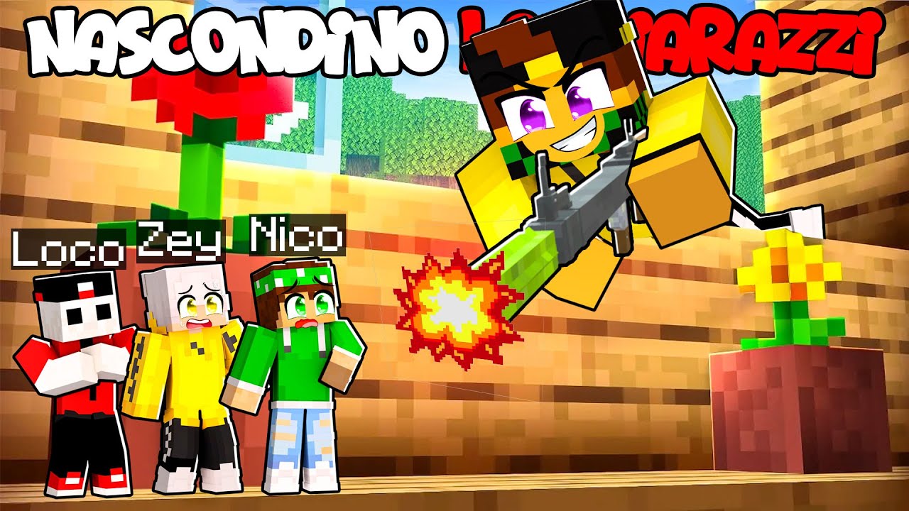 NASCONDINO CON I LANCIARAZZI vs MINUSCOLI SU MINECRAFT