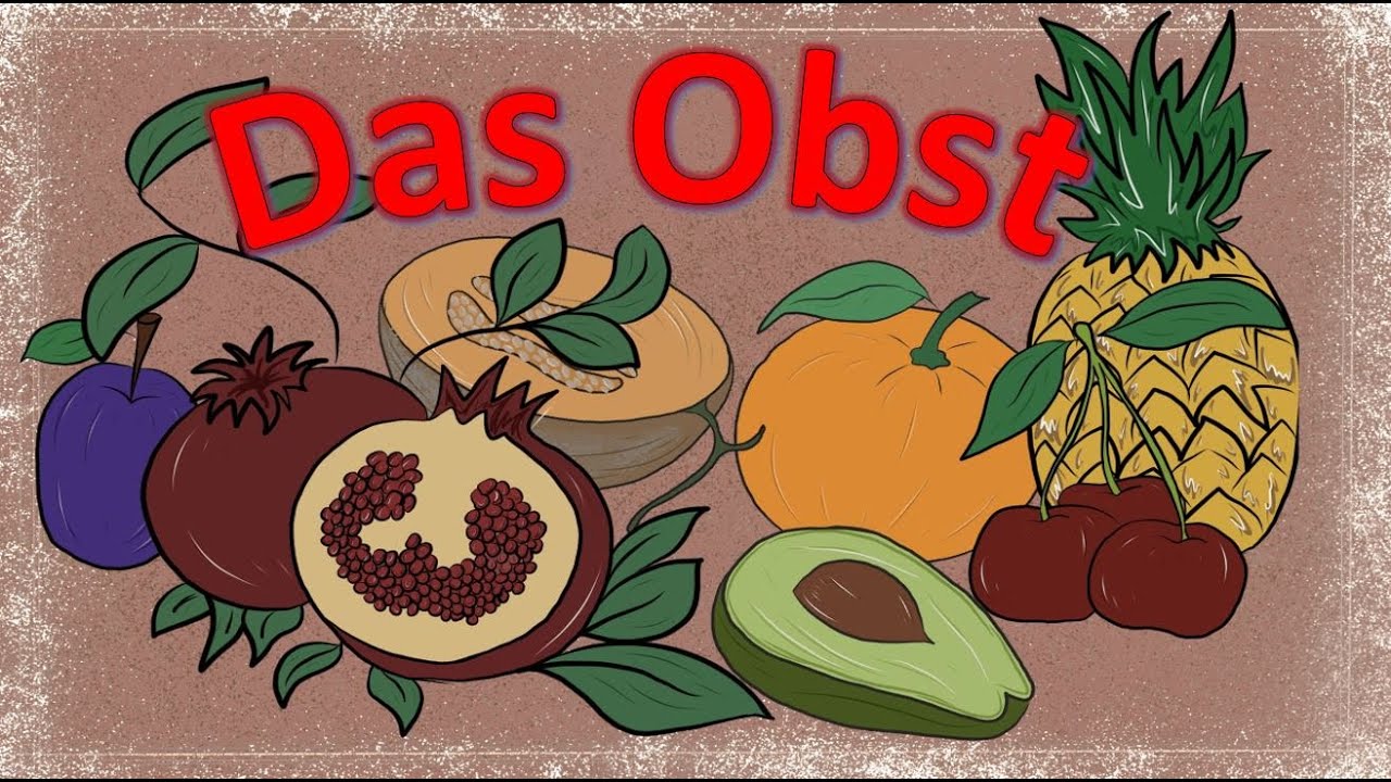 Das Obst auf deutsch lernen/Essen/Obst lernen/Wortschatz Deutsch/Vocabulary/German learning
