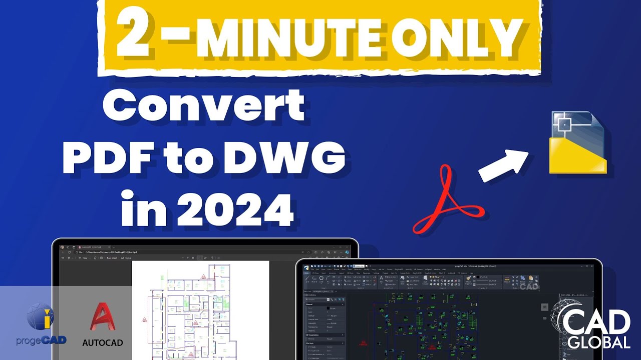 How to convert PDF file to DWG format for free in 2024