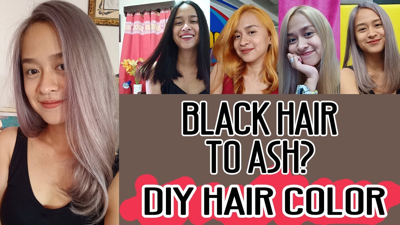 DIY hair color | Ash | Bleach | Black hair to ASH
