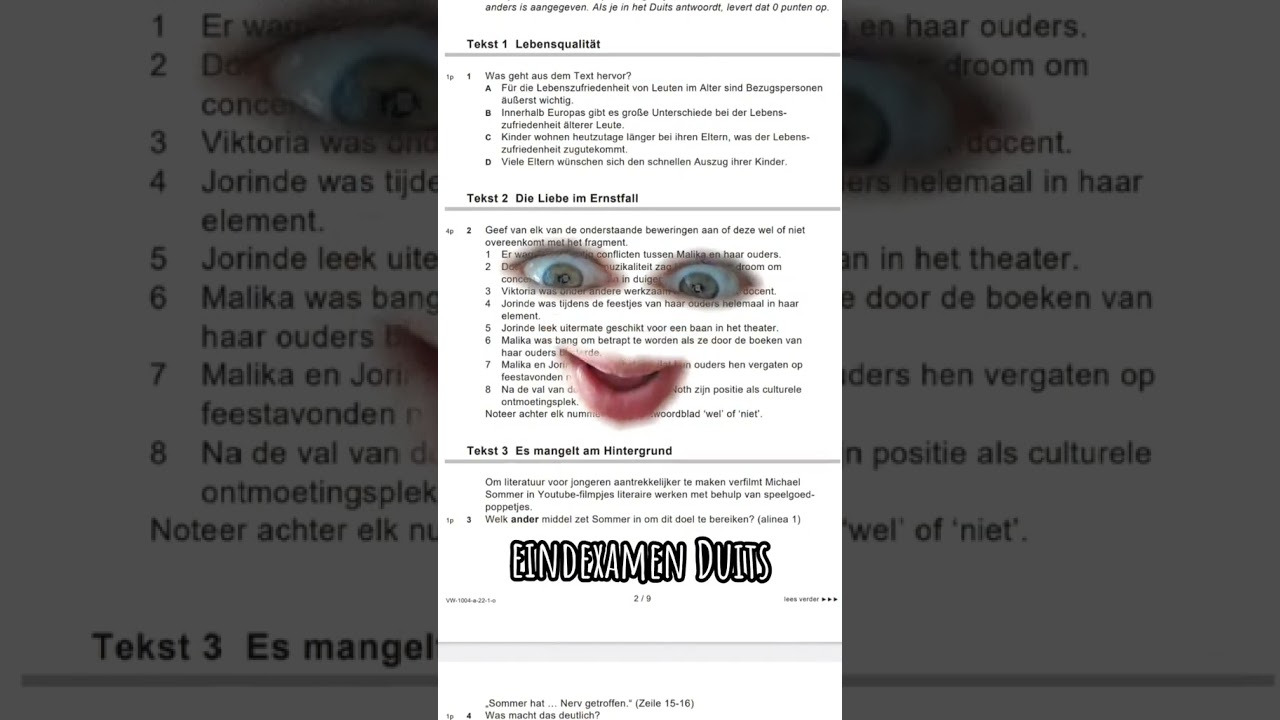 Eindexamen Duits 🫶🏼🫠 examentraining op www.mevrouwduits.nl 
