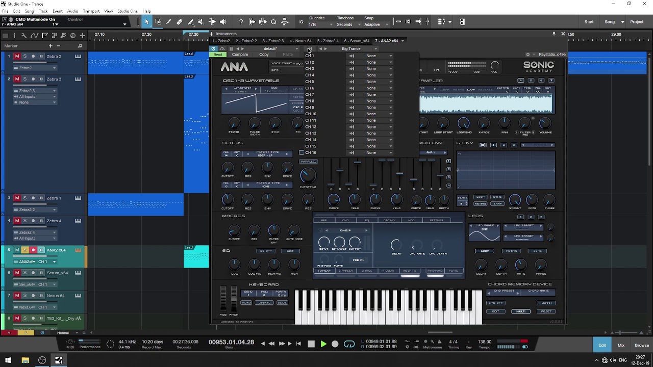 Uplifting Trance From Scratch In Presonus Studio One 4.6.0 Track 4