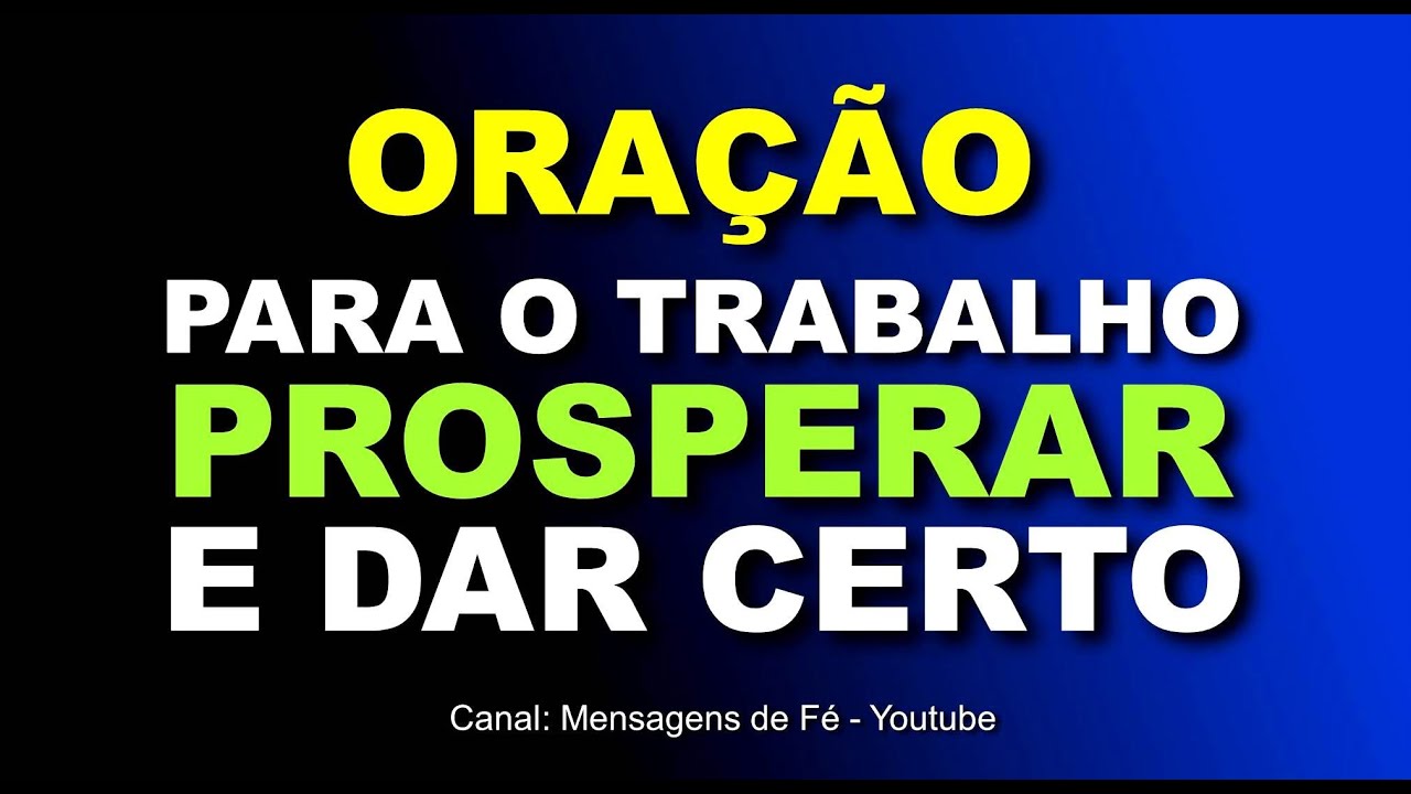 Oração poderosa para o trabalho Prosperar