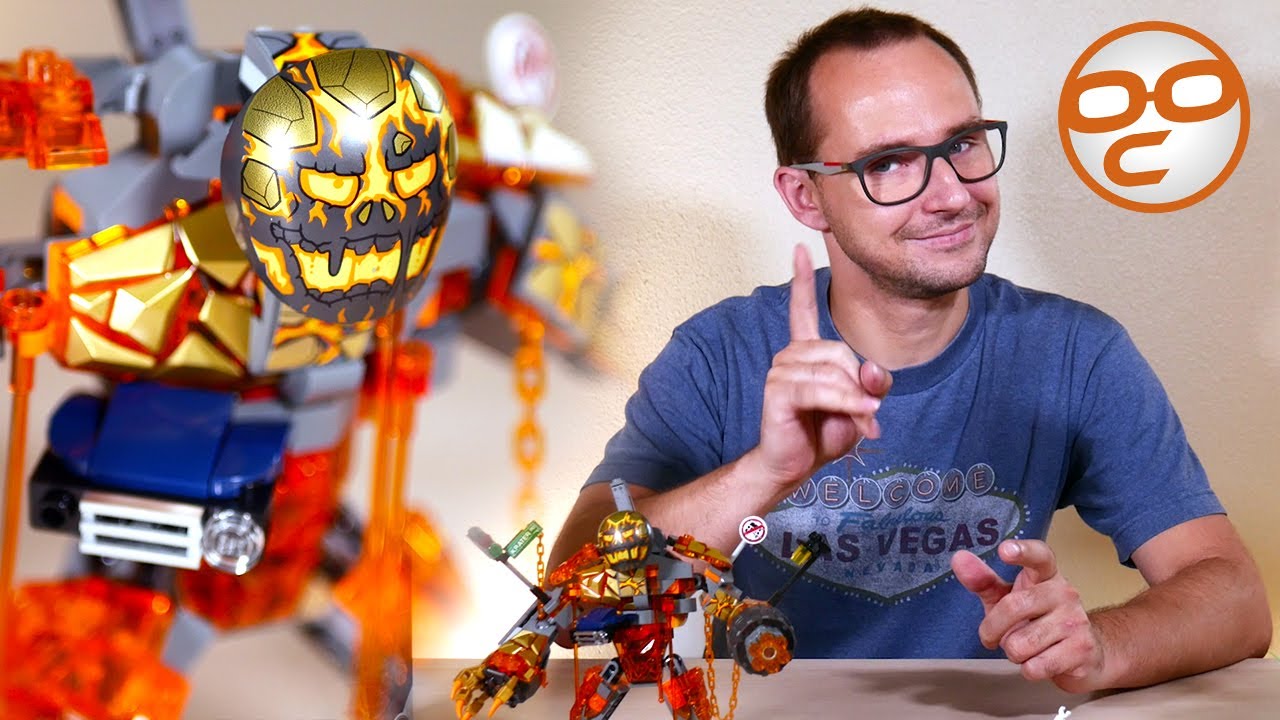 LEGO Marvel Spider-Man Molten Man Battle Review! | Set 76128