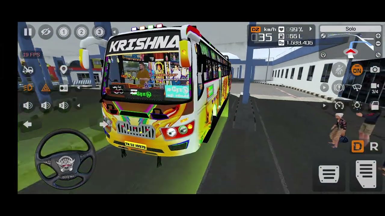 💥 Krishna tourist private Bus simulator indonesia android game play video 
