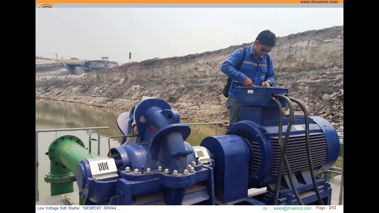 SIEMENS Soft Starter 3RW44 Test run motr pump 315 kW by Tinamics