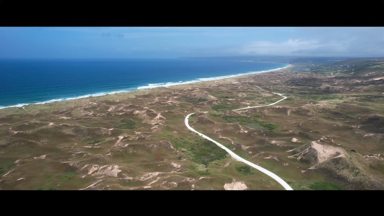 Dunes de Biville, La Hague (Manche), Vue du ciel avec drone DJI Air 2S