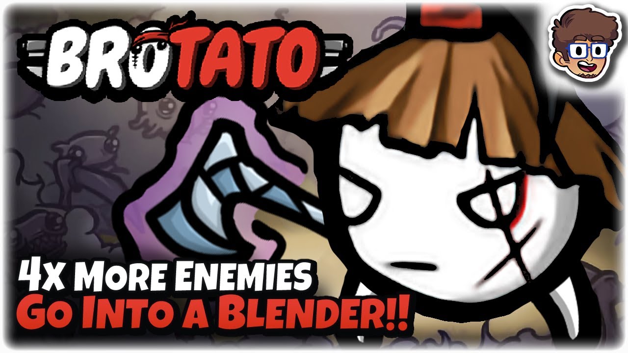 4x MORE Enemies Go Into a BLENDER!! | Brotato: Modded