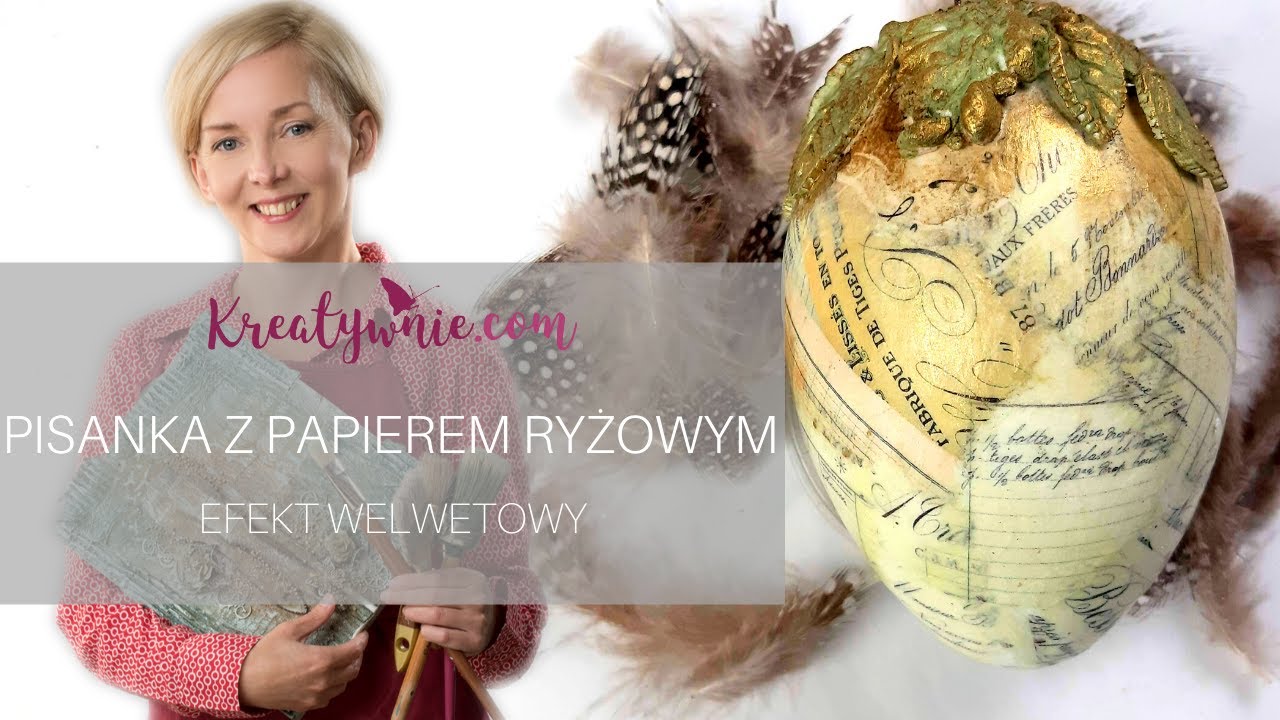 Bardzo łatwa pisanka z papierem ryżowym