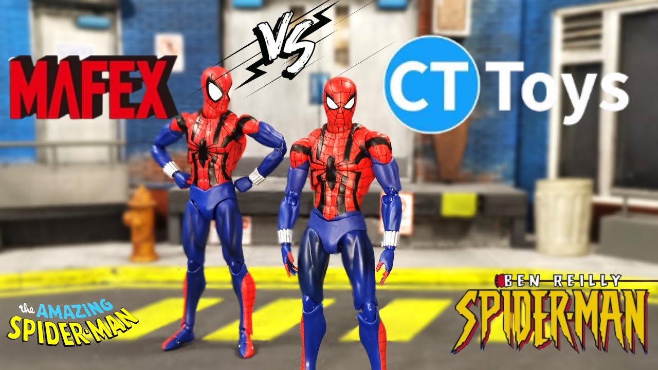 CT Toys Ben Reilly Spider-Man Unboxing, REVIEW & MAFEX Comparison 1/12 action figure #spiderman
