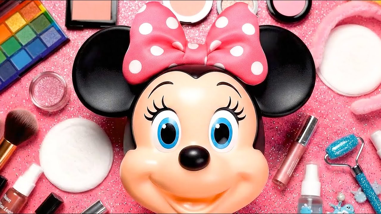 Minnie Mouse ASMR Skincare & Makeup Routine for a Relaxing Sleep ✨