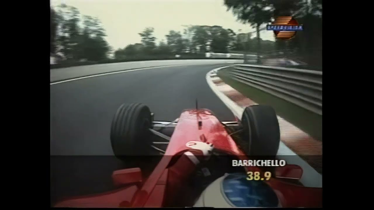 Monza 2001 Formula 1 FP2: Rubens Barrichello onboard lap (Natural audio) [AI-enhanced]