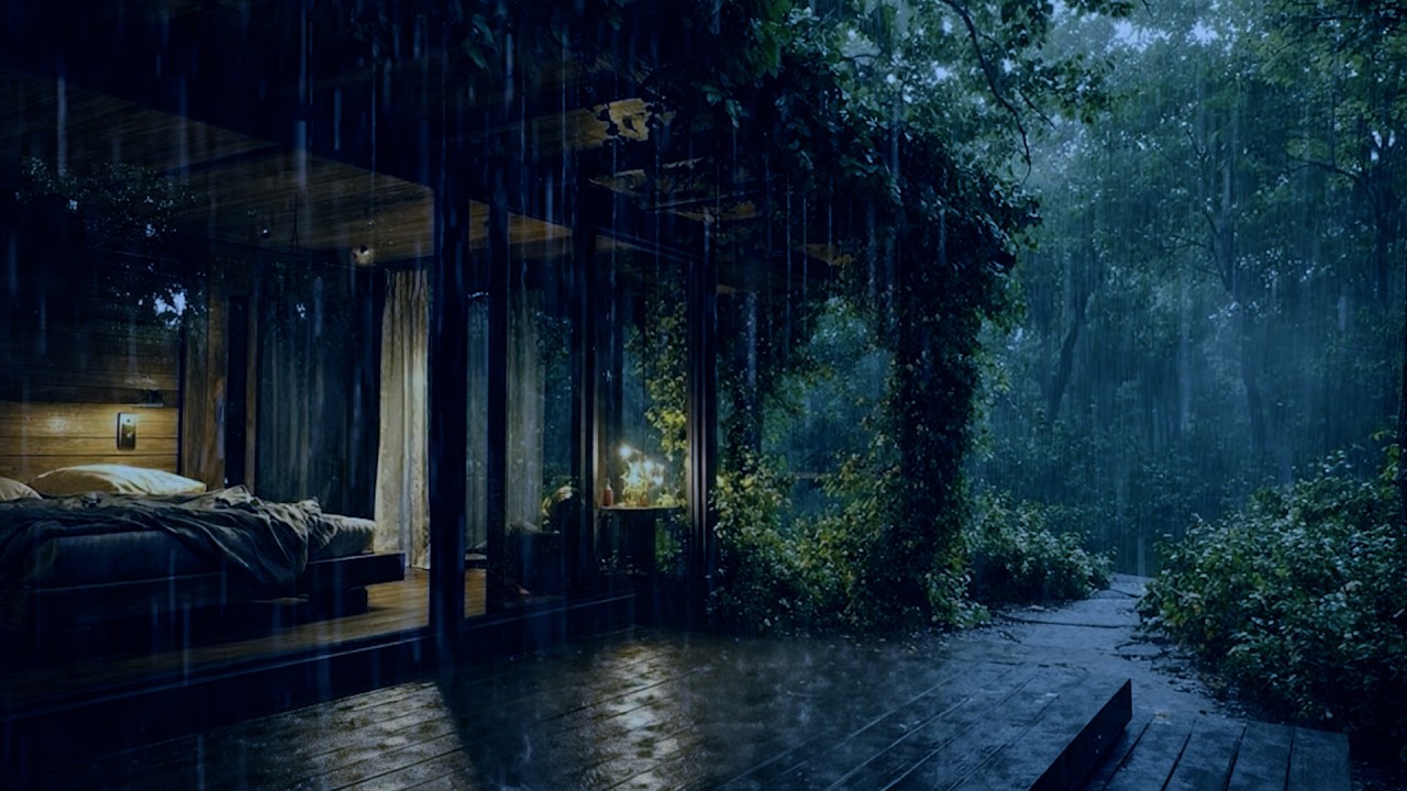 Soothing Rain Sounds in a Peaceful Forest Cabin 🌧️🌲| Sleep Well, Relax & Relieve Stress