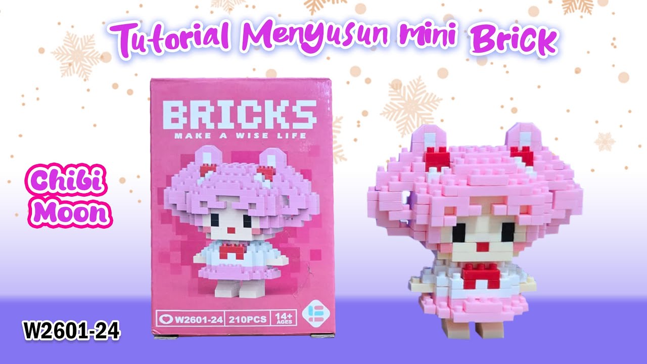 MEMBUAT LEGO MINI BRICKS NANO BLOCKS MAKE A WISE LIFE W2601-24 CHIBI MOON