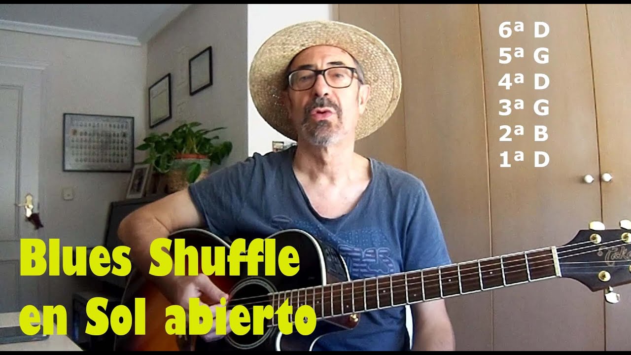 "Tutorial de Blues Shuffle en Sol Abierto | Aprende a Tocar un Ritmo Clásico de Blues en Guitarra"