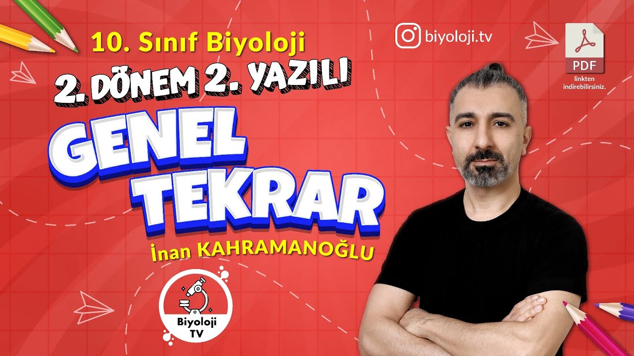 10.Sınıf Biyoloji 2.Dönem 2.Yazılı Full Tekrar | Genel Tekrar | 2025
