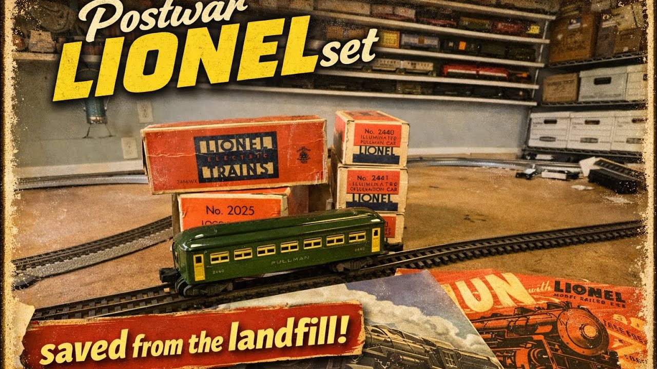Postwar Lionel train set saved from the landfill!