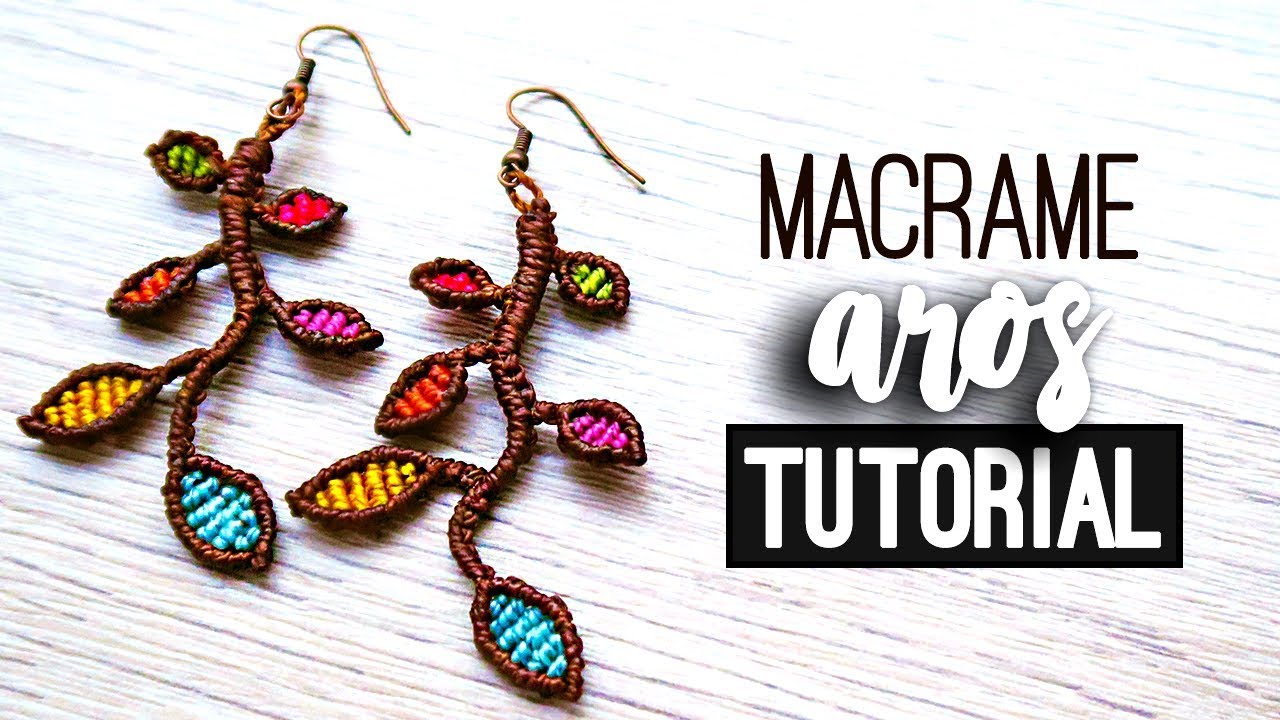 Aros Con Ramas » 🍃 tutorial | como hacer aretes de hilo | diy ● Earrings #109