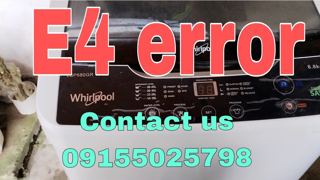 E4 error Whirlpool Automatic washing ( Vlog No646) #washingrepair#whirlpool