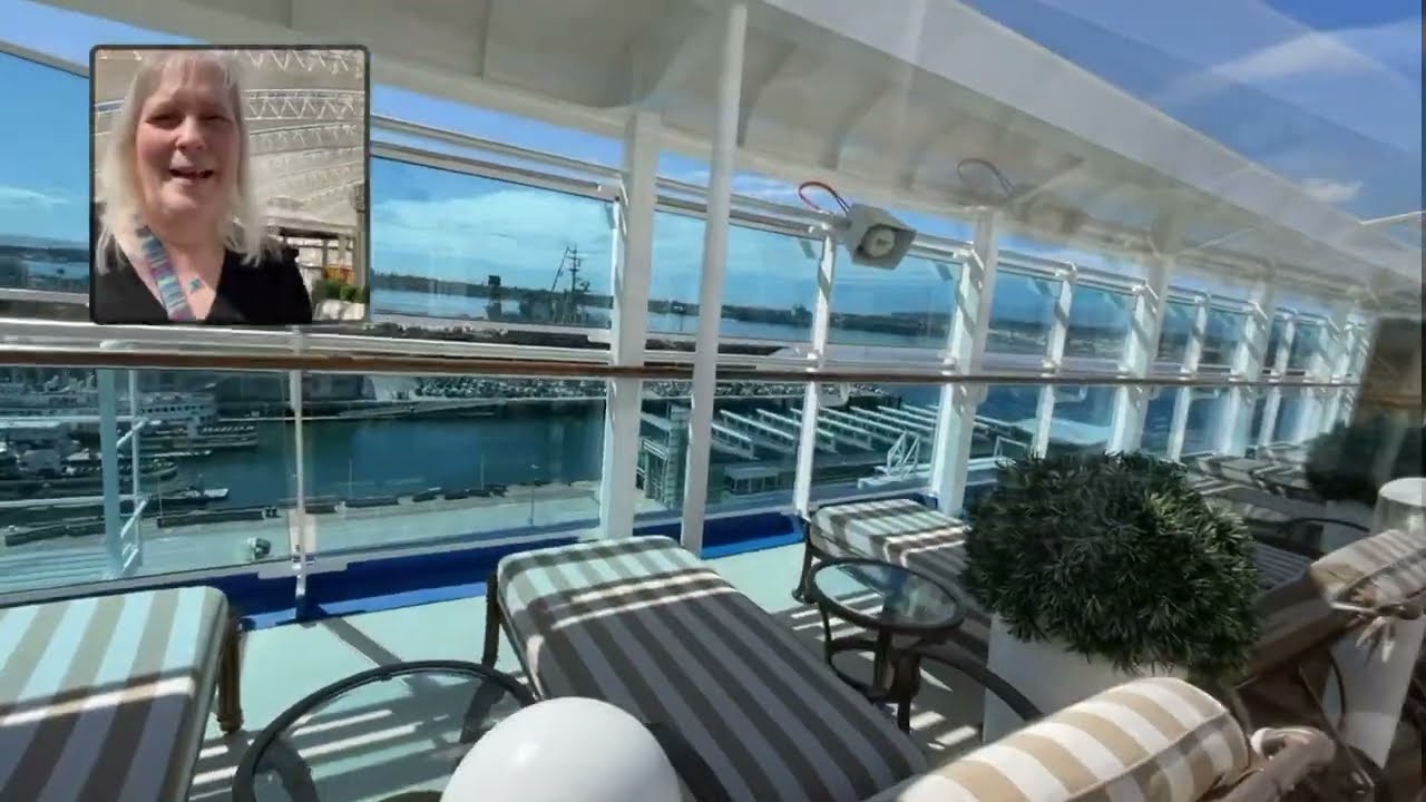 Royal Princess Adult Only Sanctuary and Retreat Pool & Bar, FULL Tour, Slow, with all Details!