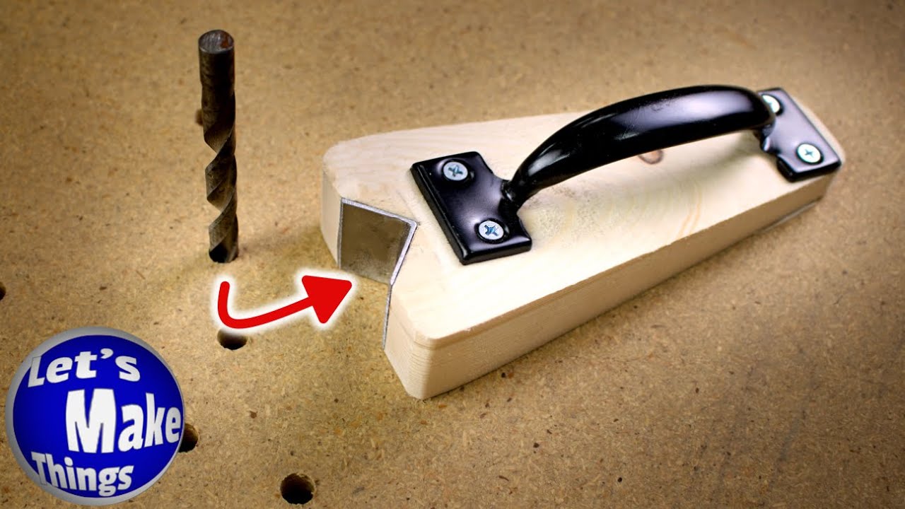 Make a Hand Drill Jig that will give you Drill Press holes! // Step by step instructional video