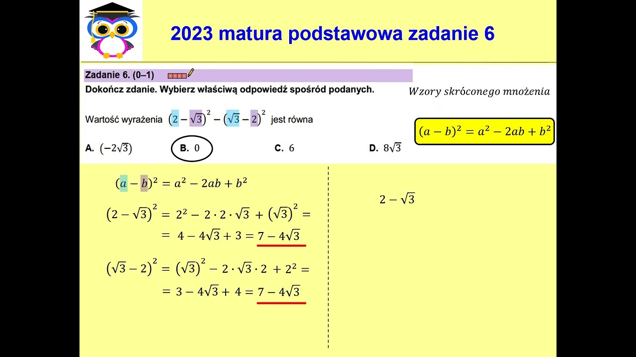 06 PP POP 2023 Matura matematyka poziom podstawowy, termin poprawkowy, sierpień. Zadanie 6