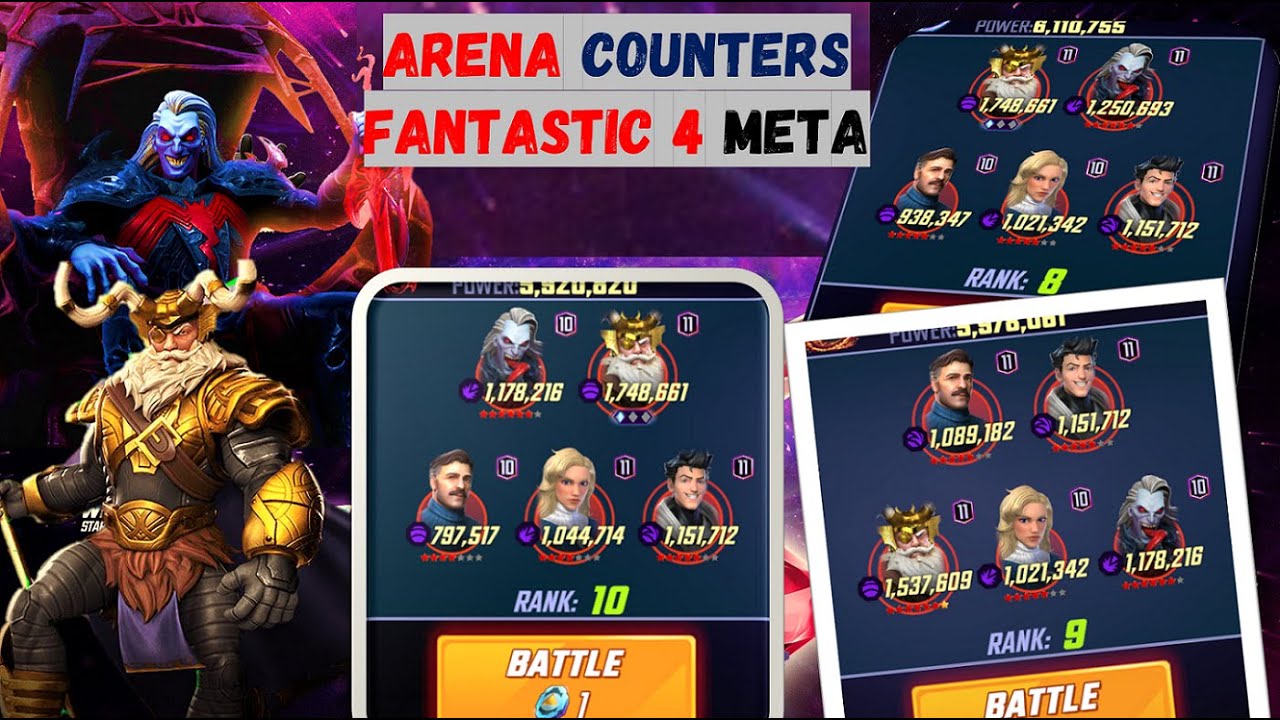 MCU Fantastic 4 Arena Counters - Marvel Strike Force @if2pgames
