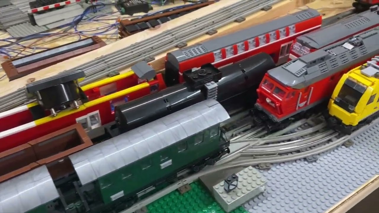 Versuchsanlage - digitale Klemmbaustein Lego Bluebrixx etc. Eisenbahn